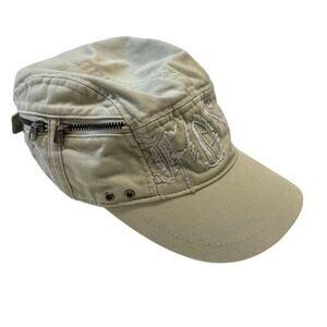 Fox embroidered adult one size cap hat zip pockets A3 2046